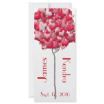 Wedding Bookmarks Favors Book Mark Heart Tree rack cards