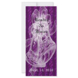 Wedding Bookmarks Favors Purple Bells rack cards