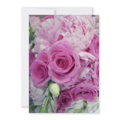 Wedding bouquet custom invitation