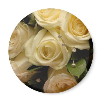 Wedding bouquet fridge magnet