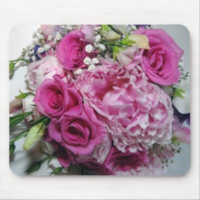 Wedding bouquet mouse pad