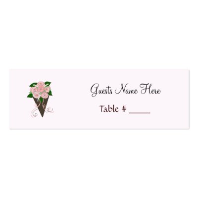 Wedding Bouquet Place Holder Business Cards by seashell2