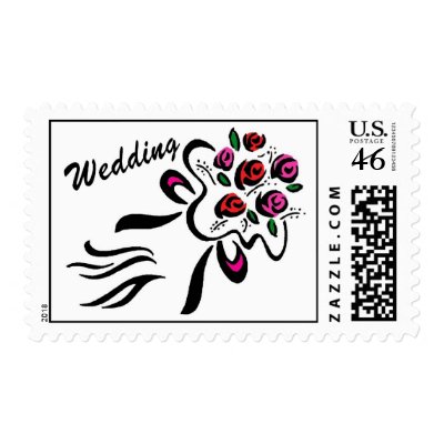 Wedding Bouquet Postage Stamp