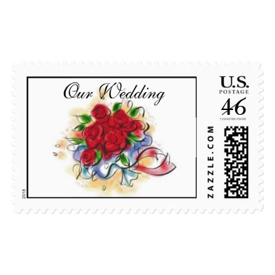 Wedding Bouquet Postage Stamp