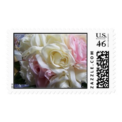 Wedding bouquet postage stamp