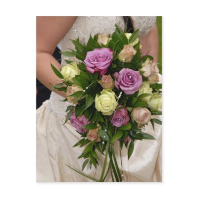 Wedding bouquet postcard