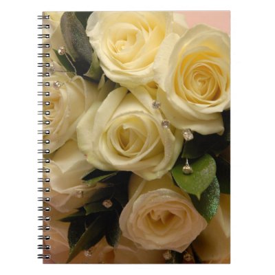 Wedding bouquet spiral note books