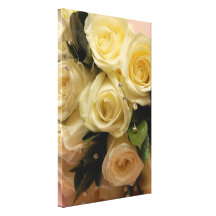 Wedding bouquet stretched canvas print
