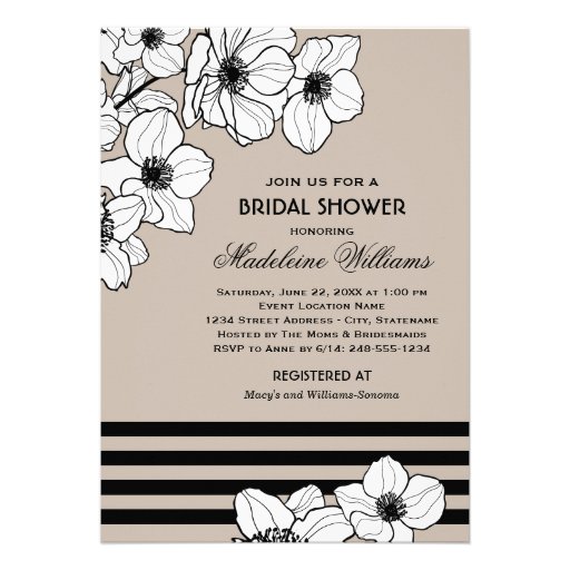 Wedding Bridal Shower Invitation | Anemone Flowers