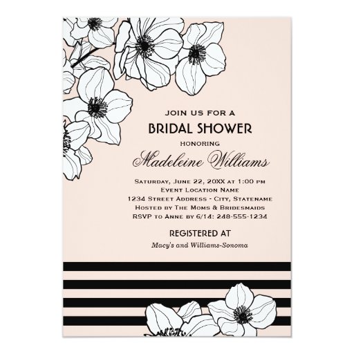 Wedding Bridal Shower Invitation | Anemone Flowers 5