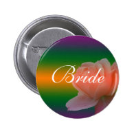 wedding bride button, rose flower