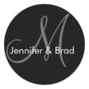 Wedding Bride Groom Names Monogram Sticker by monogramgallery Wedding Bride Groom Names Monogram Sticker
