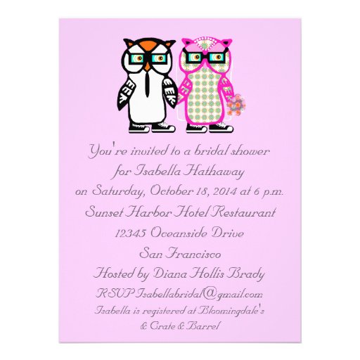wedding_bride_groom_owl_bridal_shower_invitation ...