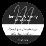 Wedding Bride & Groom Thank You Favor Sticker