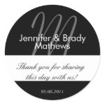 Wedding Bride & Groom Thank You Favor Sticker