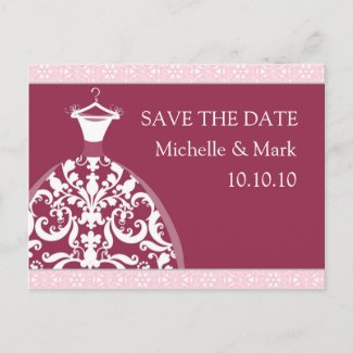 Wedding Bride save the date Happy Red card Post Cards