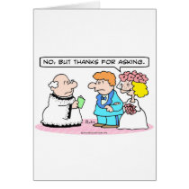 Wedding bride says "No." cards