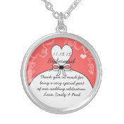Wedding Bridesmaid Keepsake Thank You Necklace