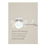 Wedding Brown Owls On Branch Whimsical Reception Announcements