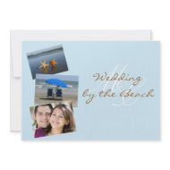 Wedding by the Beach Custom Photo Invitation invitation