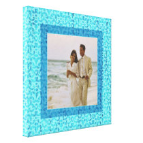 Wedding by the Sea Damask Photo Frame canvas prints
