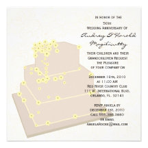 Wedding Cake Anniversary Party Invitation