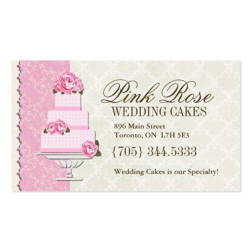 Wedding Cake Artist Business Cards (front side)