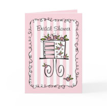 Wedding Cake Bridal Shower Invitations cards