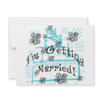Wedding Cake Bride Tshirts and Gifts Custom Announcements