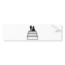 Wedding Cake bumper stickers by original_designs Wedding Cake bumper stickers