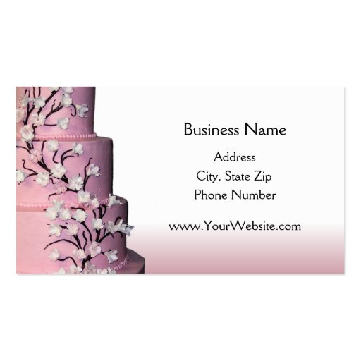 Wedding Cake business cards (back side)