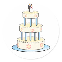 Wedding Cake Couple stickers