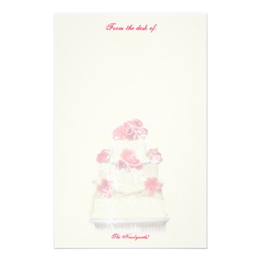 Wedding Cake Custom Paper! Stationery Zazzle