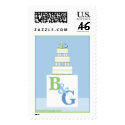 Wedding Cake Monogram Postage