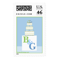 Wedding Cake Custom Postage Stamp stamp