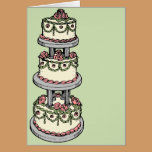 Wedding Cake - Customizable Color! cards