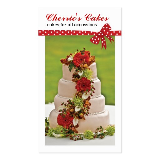 Wedding Cake Designer Business Cards (front side)
