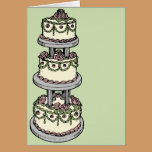 Wedding Cake II - Customizable Color! cards
