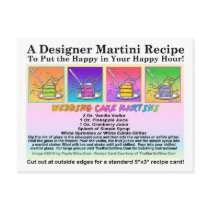 Wedding Cake Martini Recipe Card Postcard