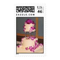 Wedding Cake  - Orchid Reception postage
