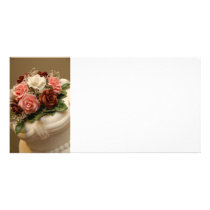 Wedding cake customized photo card