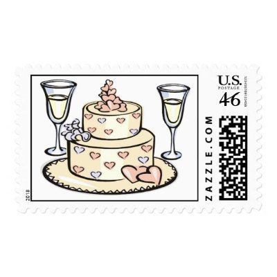Wedding Cake Postage Stamp