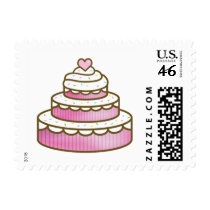 wedding cake postage by thecuteinstitute wedding cake postage