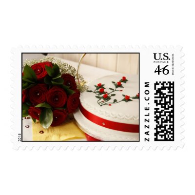 wedding cake postage stamp