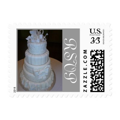 Wedding Cake postage RSVP