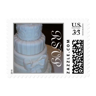Wedding Cake postage RSVP