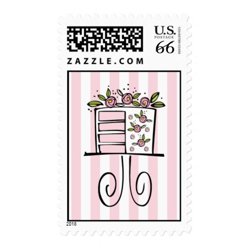 Wedding Cake Postage Stamp stamp