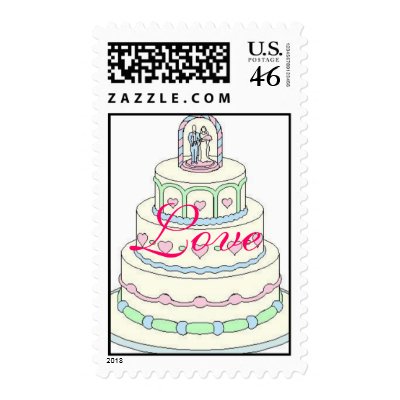 Wedding Cake Postage Stamp