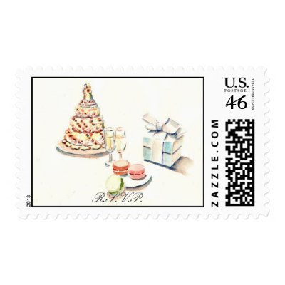 Wedding Cake R.S.V.P. Postage