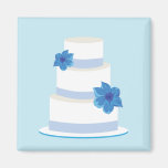 Wedding cake refrigerator magnet